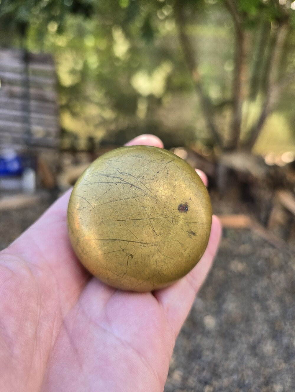 Vintage Antique Round Brass Doorknob